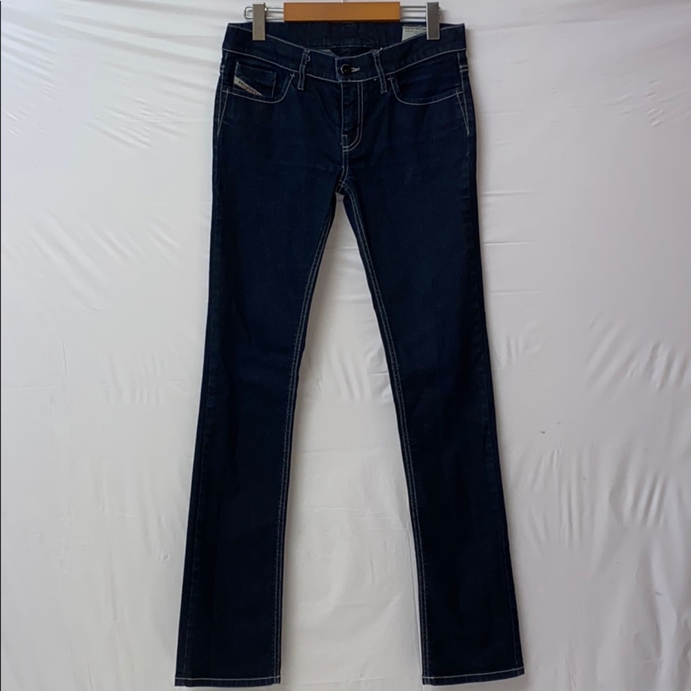 Diesel dark wash “Liv” cut denim jeans